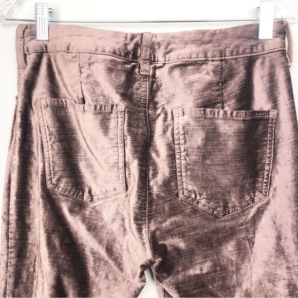 FREE PEOPLE | Velvet Cropped Flare Pants in Taupe Purple Women’s Size 28 (6) - Picture 10 of 12